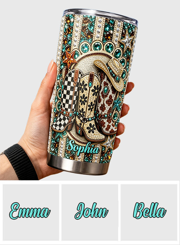 Howdy Western - Personalisierter Cowgirl Becher