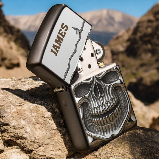 Metallic Skull - Personalized Skull Lighter