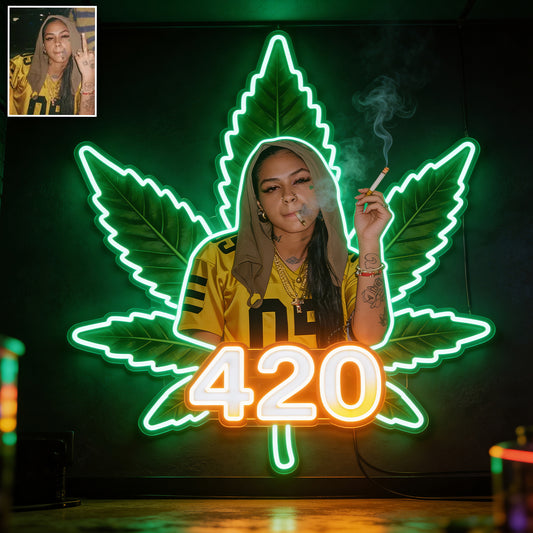 High Life Neonlicht - Personalisierte Weed LED Licht Acrylzeichen