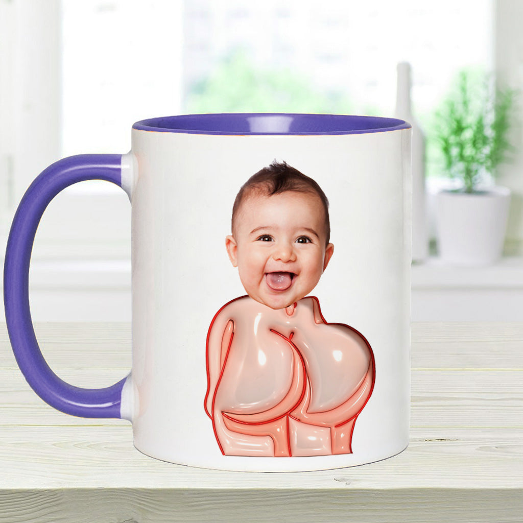 Lustiges Geschenk für Väter – Lieber Papa, danke fürs Po-Abwischen und so – Personalisierte Tasse mit Vater-Akzent