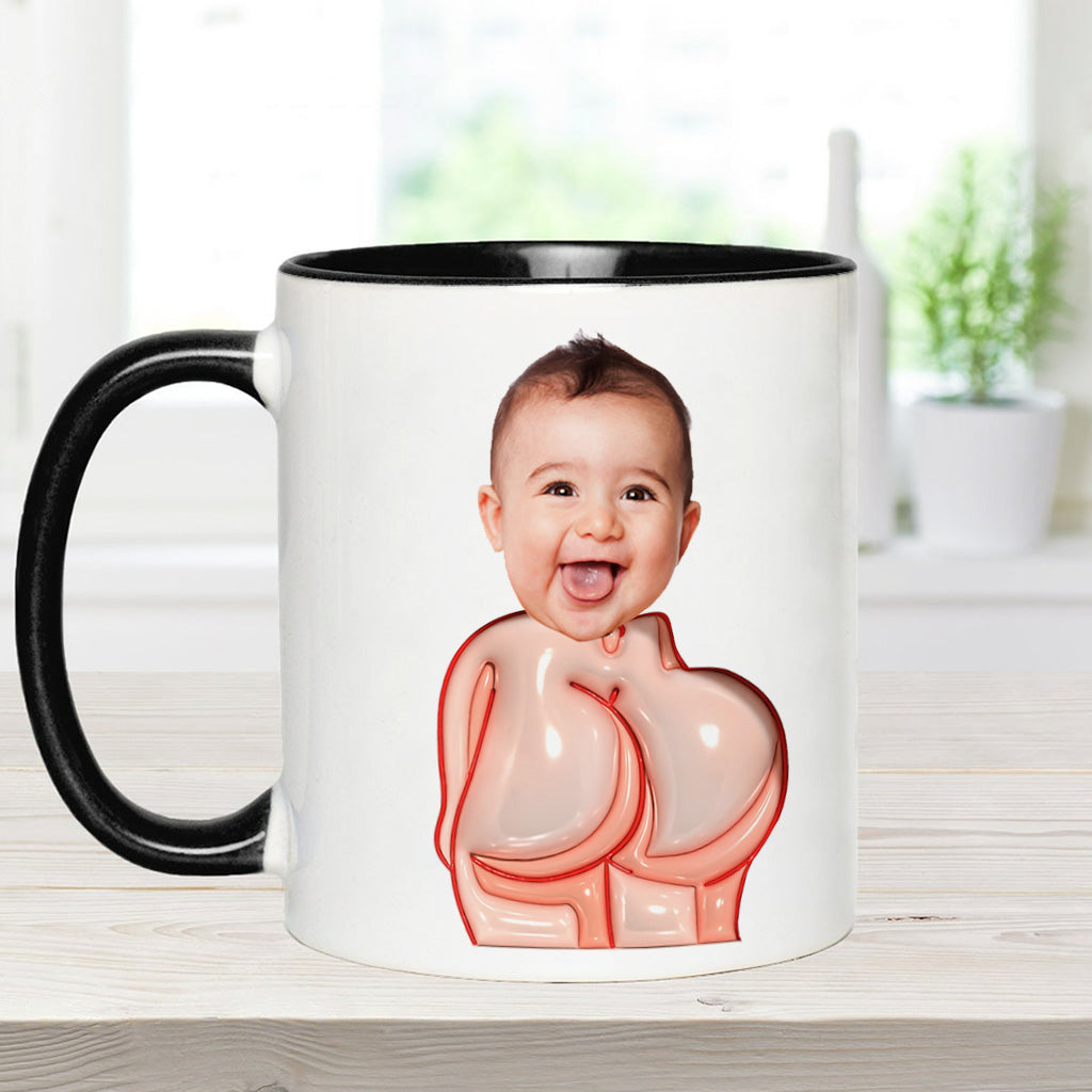 Lustiges Geschenk für Väter – Lieber Papa, danke fürs Po-Abwischen und so – Personalisierte Tasse mit Vater-Akzent