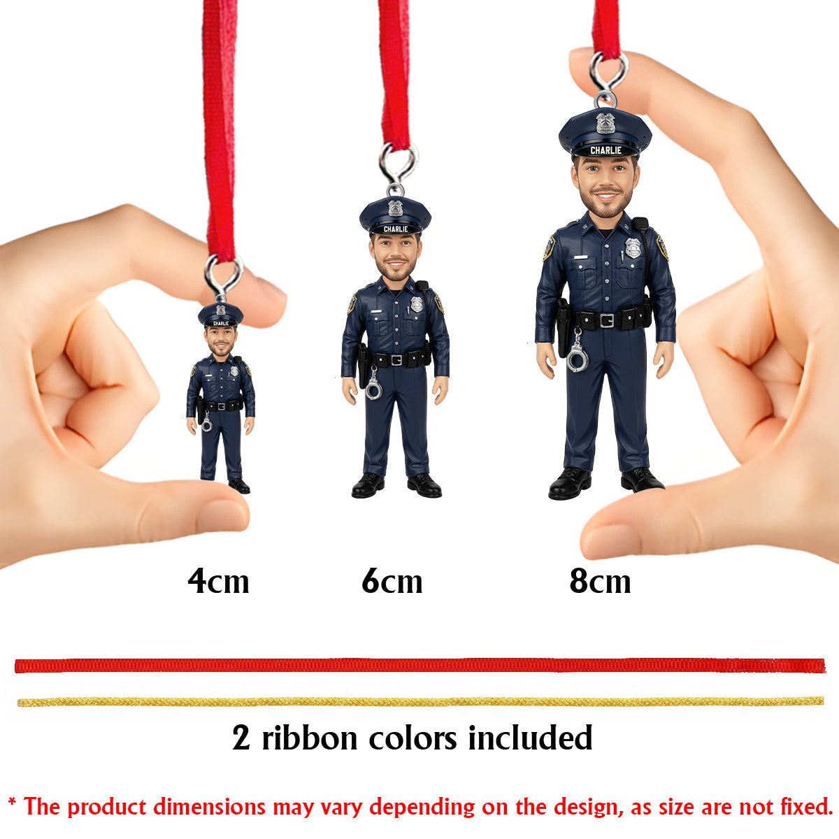 Proud To Be Police Officer - Personalized Police Officer Custom Made 3D Minifigure Ornament