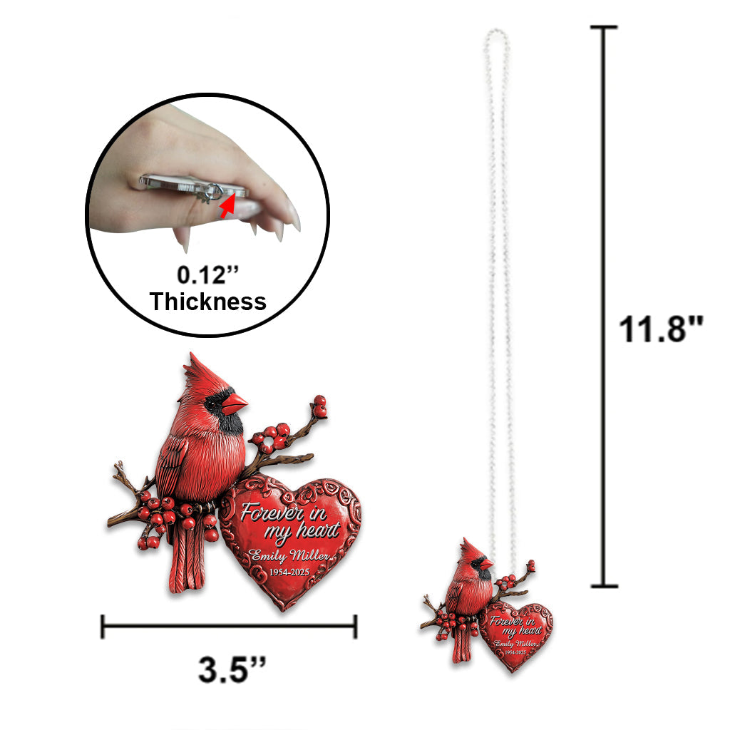 Für immer in meinem Herzen – Personalisierter Gedenk-Autoanhänger