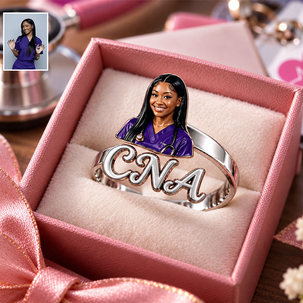 Nurse Life - Personalized Nurse Adjustable Shaped Ring