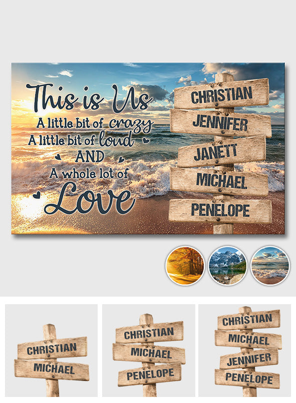 Das sind wir – Personalisierte Familienleinwand und Poster