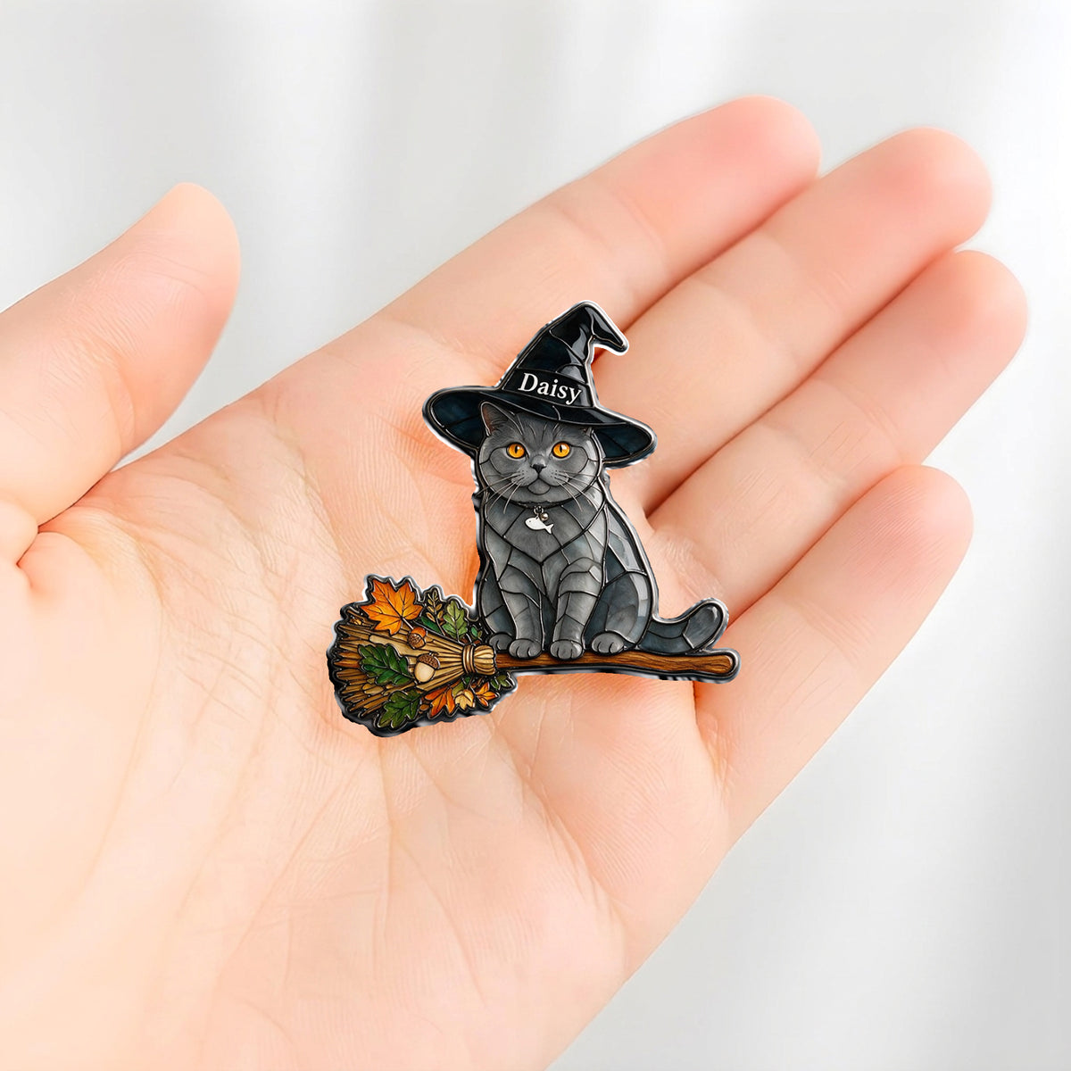 Halloween-Stimmung - Personalisierte Hund 3D Präge-Emaille-Nadel