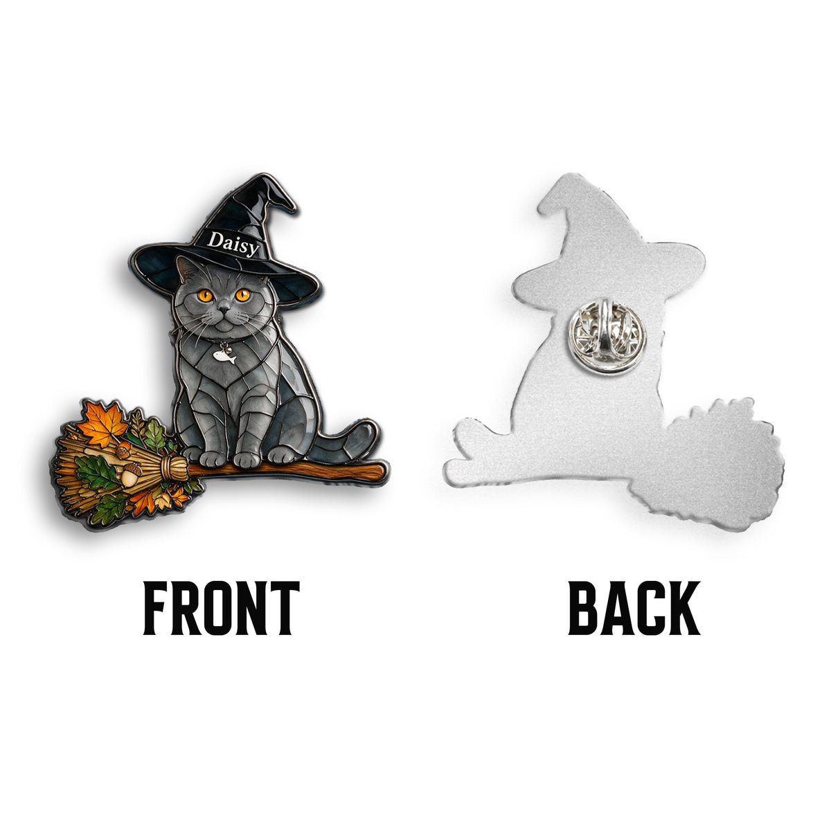 Halloween-Stimmung - Personalisierte Hund 3D Präge-Emaille-Nadel