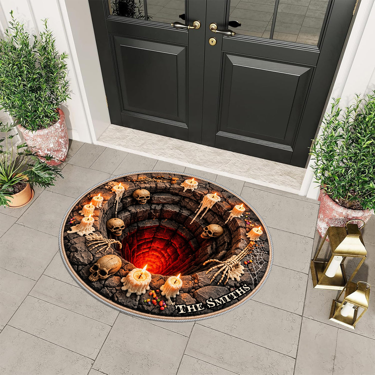 Halloween Vibes - Personalized Skull Non-Slip Tufted Rug