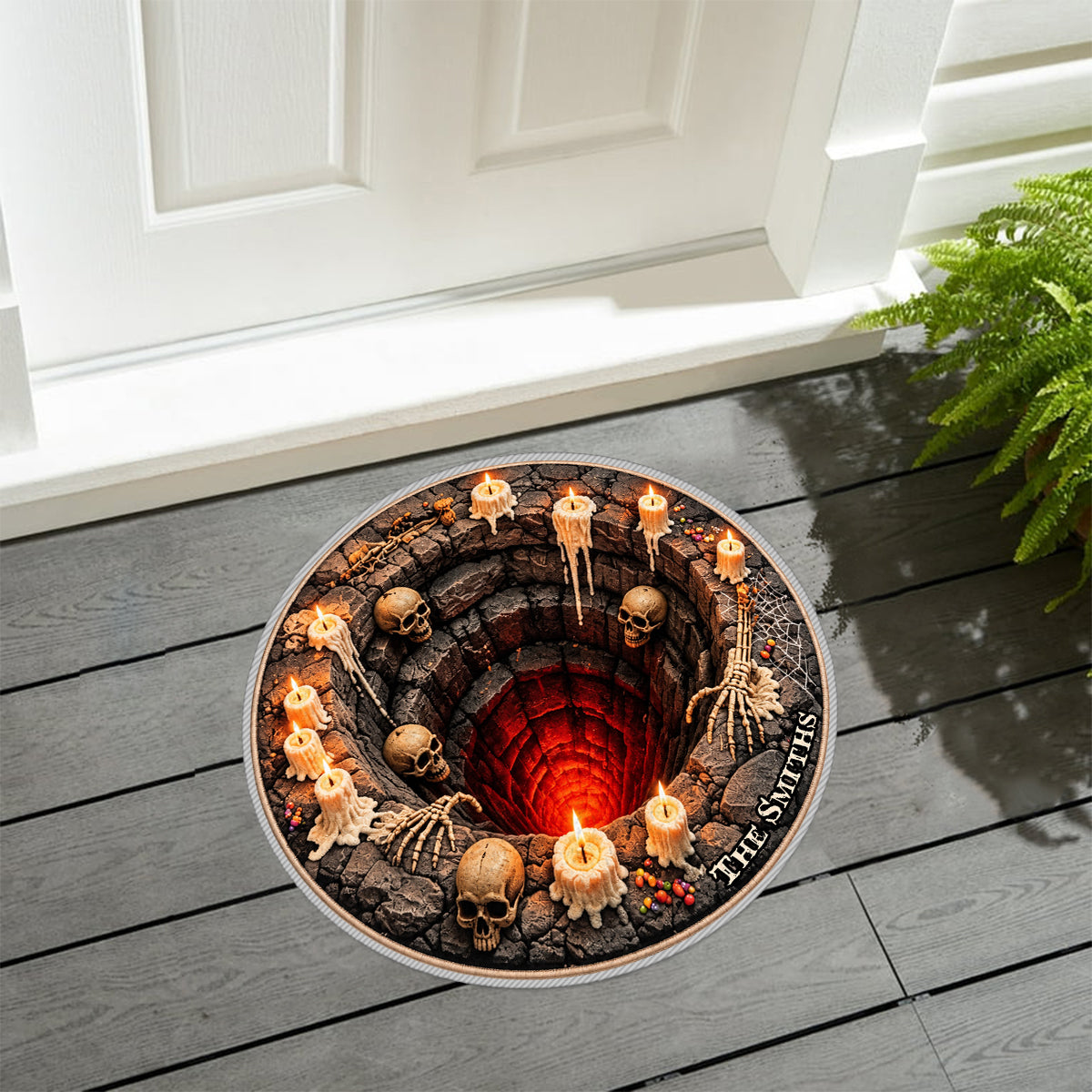 Halloween Vibes - Personalized Skull Non-Slip Tufted Rug