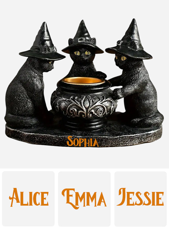 Witch Cat - Personalized Black Cat Custom Shaped Acrylic Plaque