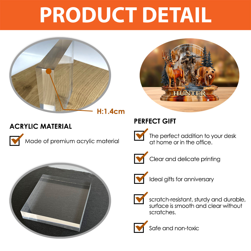 Jäger – Personalisierte Jagdplakette aus Acryl in individueller Form