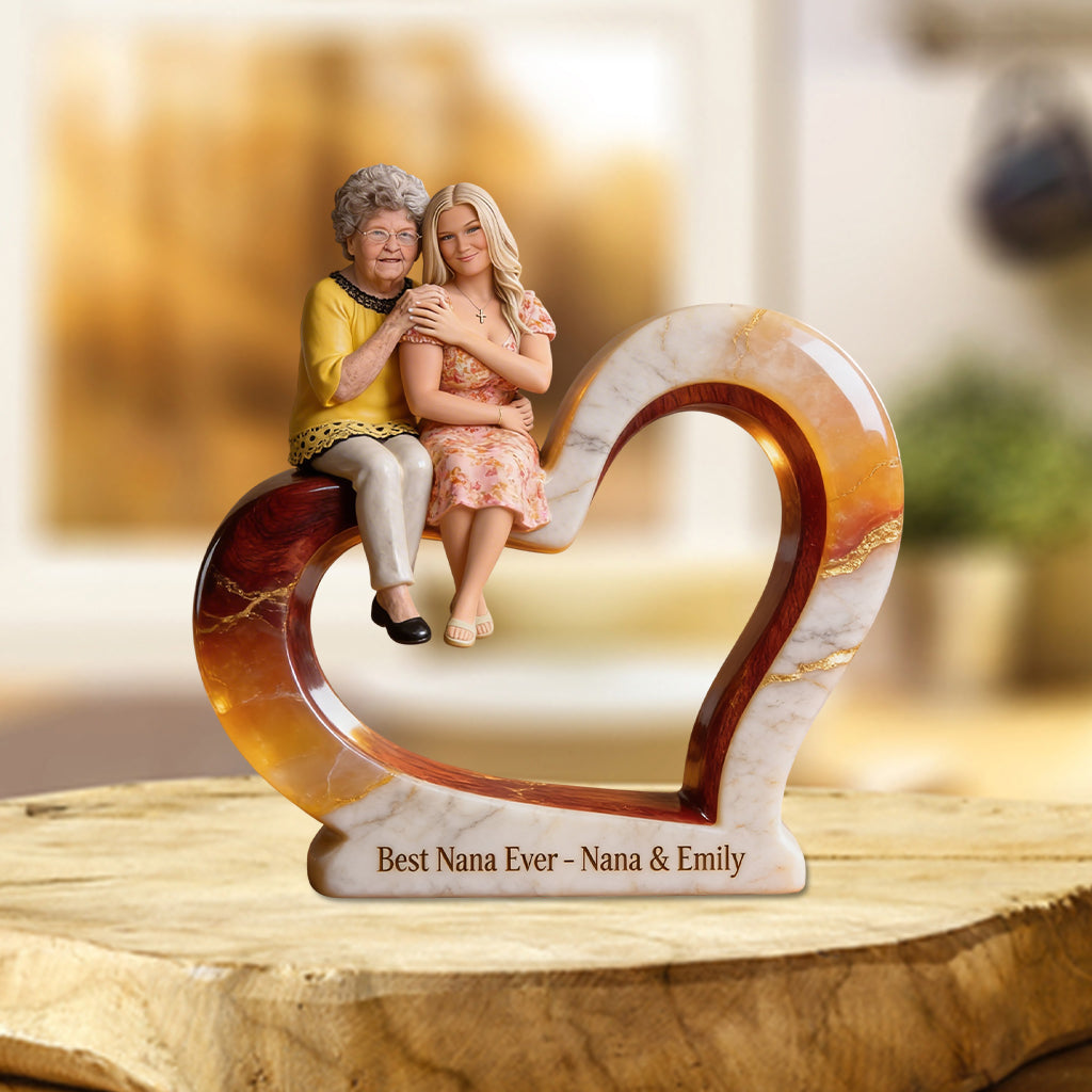 Personalisierte Foto-Plakette für Mama und Oma - Individuelle Acrylplakette