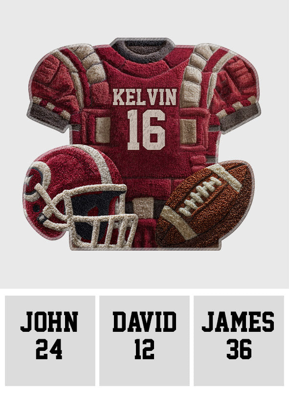 Love Football - Personalized Football Non-Slip Tufted Rug