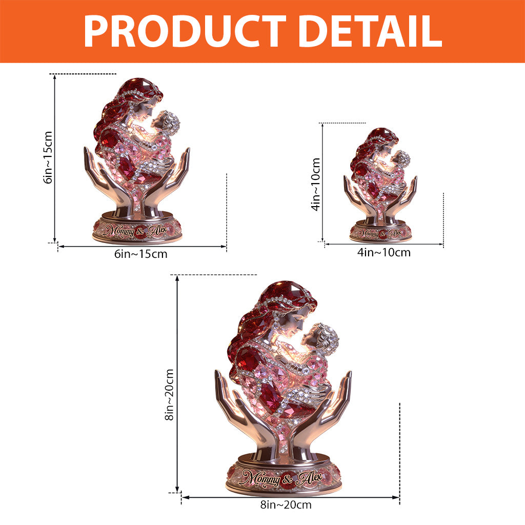 Mom And Kid - Personalized Mother Custom Shaped Acrylic Plaque