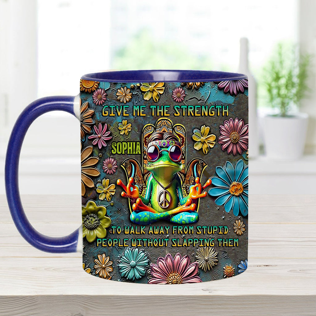 Give Me The Strength - Personalized Hippie Accent Mug