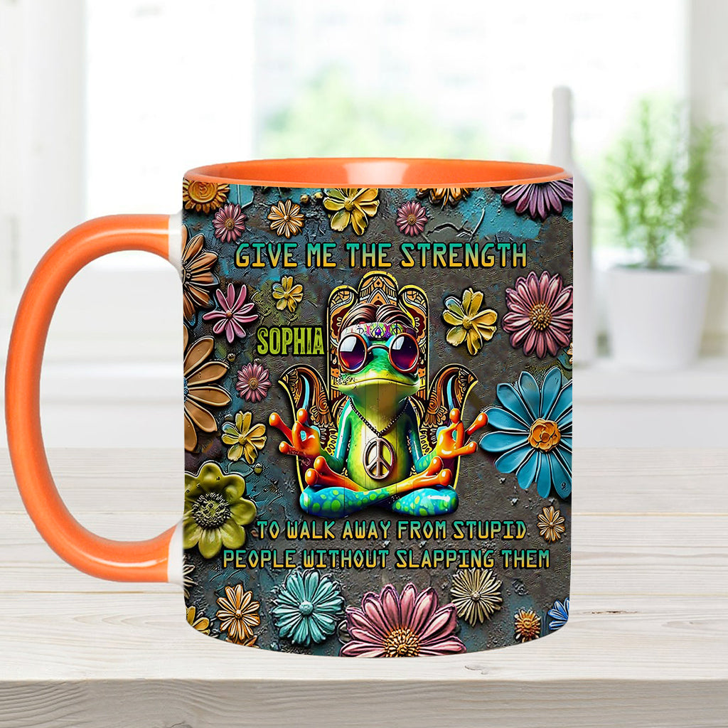 Give Me The Strength - Personalized Hippie Accent Mug