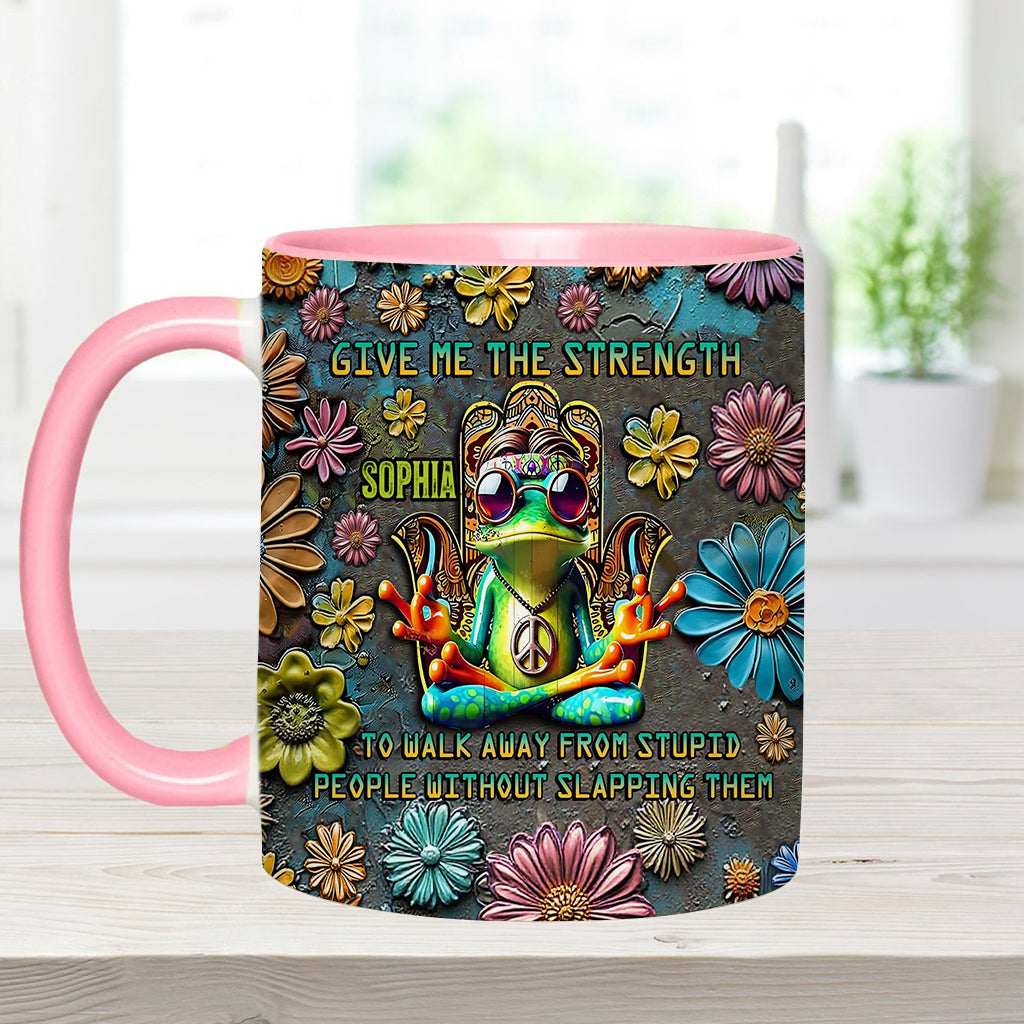 Give Me The Strength - Personalized Hippie Accent Mug
