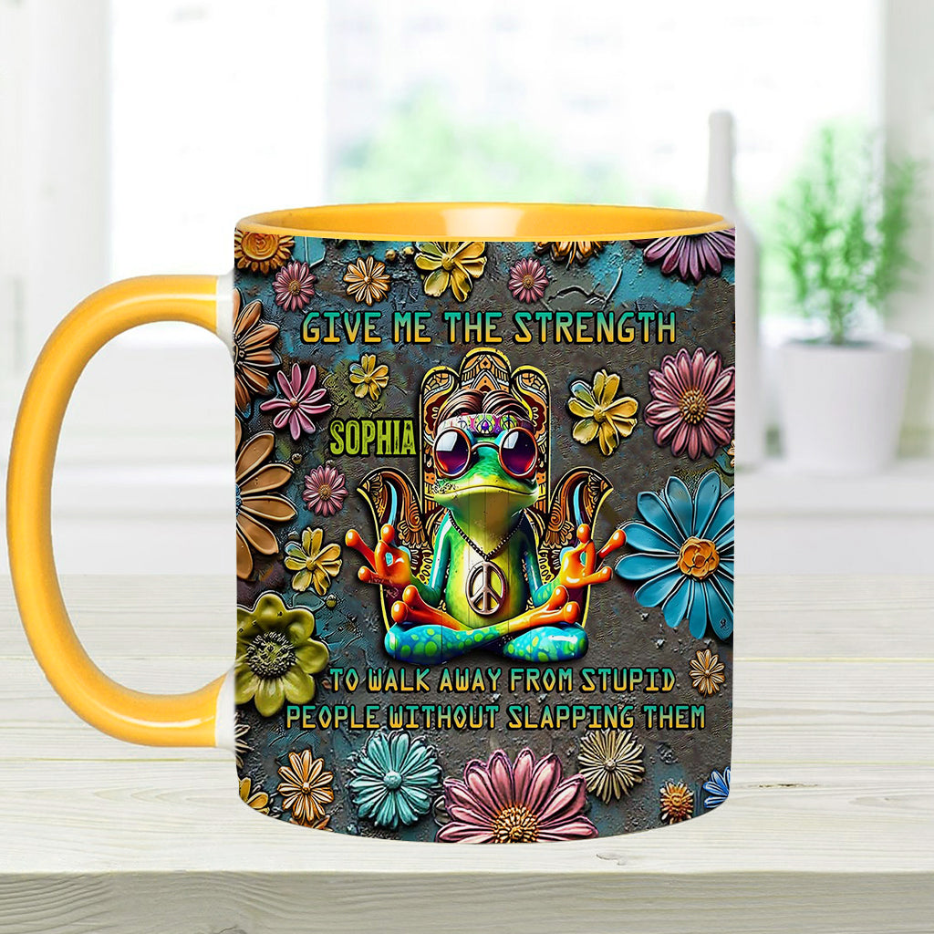 Give Me The Strength - Personalized Hippie Accent Mug