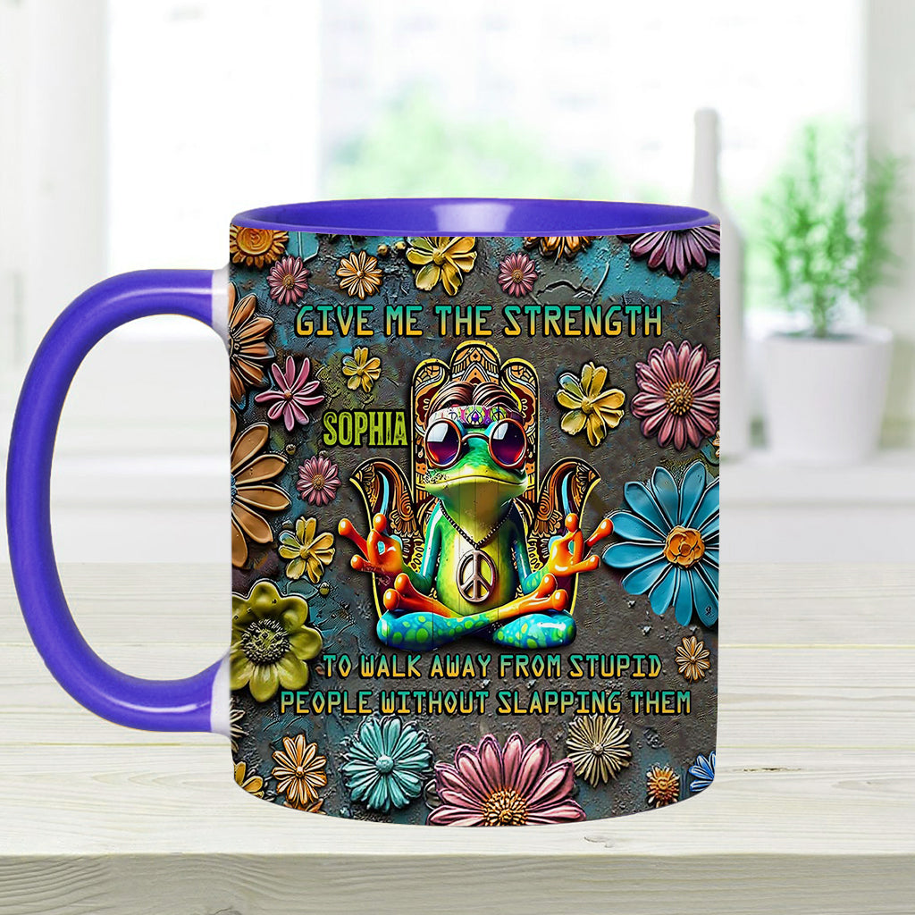 Give Me The Strength - Personalized Hippie Accent Mug