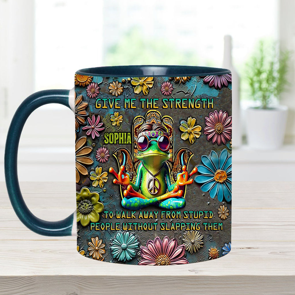 Give Me The Strength - Personalized Hippie Accent Mug