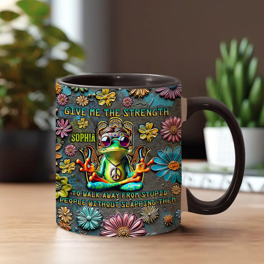 Give Me The Strength - Personalized Hippie Accent Mug