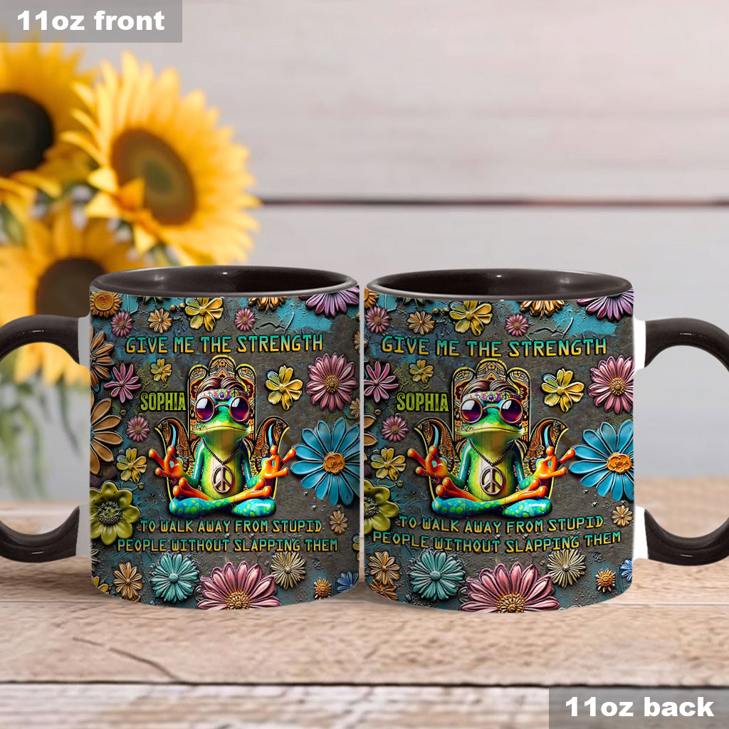 Give Me The Strength - Personalized Hippie Accent Mug