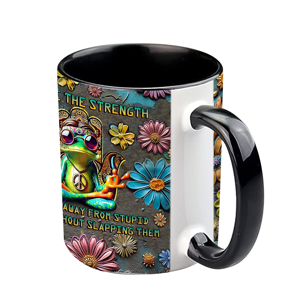 Give Me The Strength - Personalized Hippie Accent Mug
