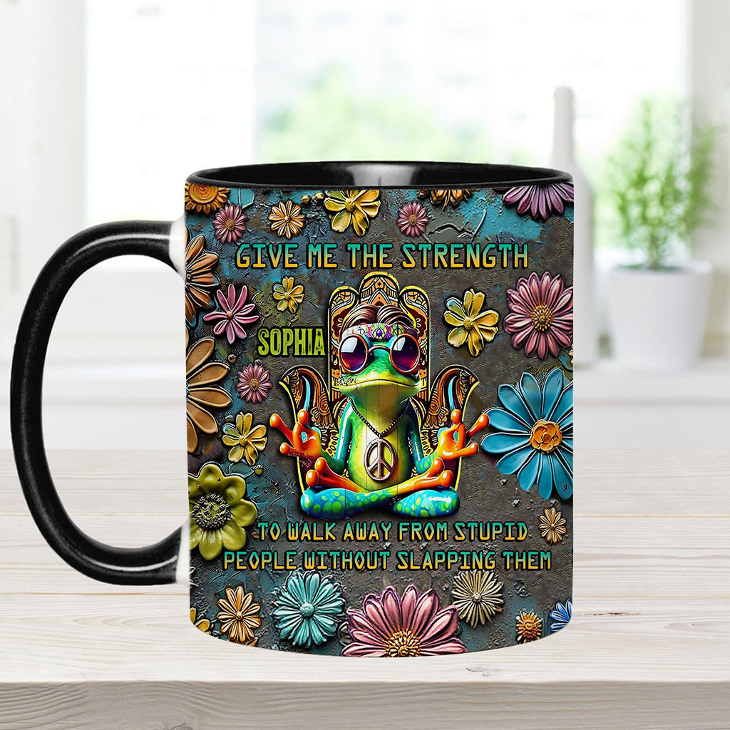 Give Me The Strength - Personalized Hippie Accent Mug