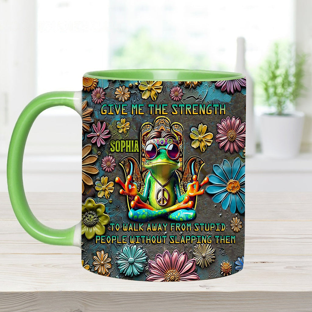 Give Me The Strength - Personalized Hippie Accent Mug