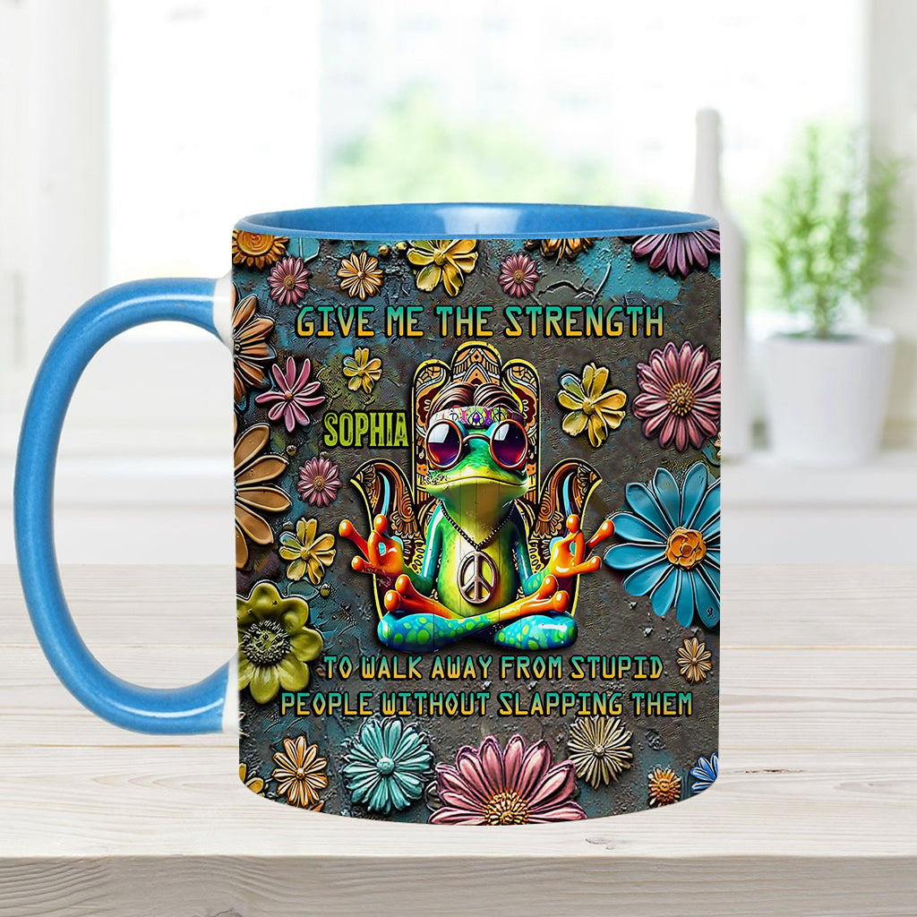 Give Me The Strength - Personalized Hippie Accent Mug