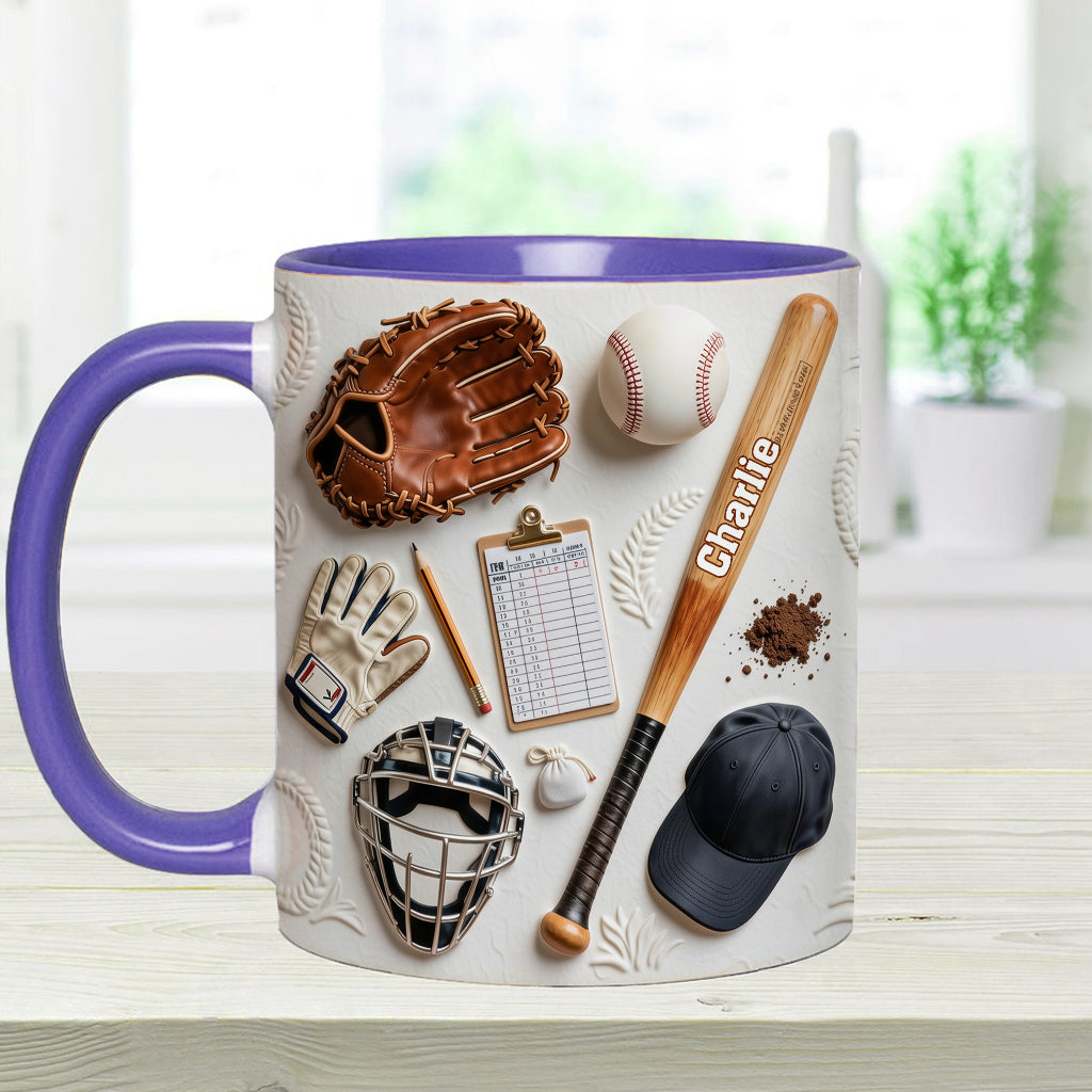 Love Baseball - Personalized Baseball Accent Mug & Coaster