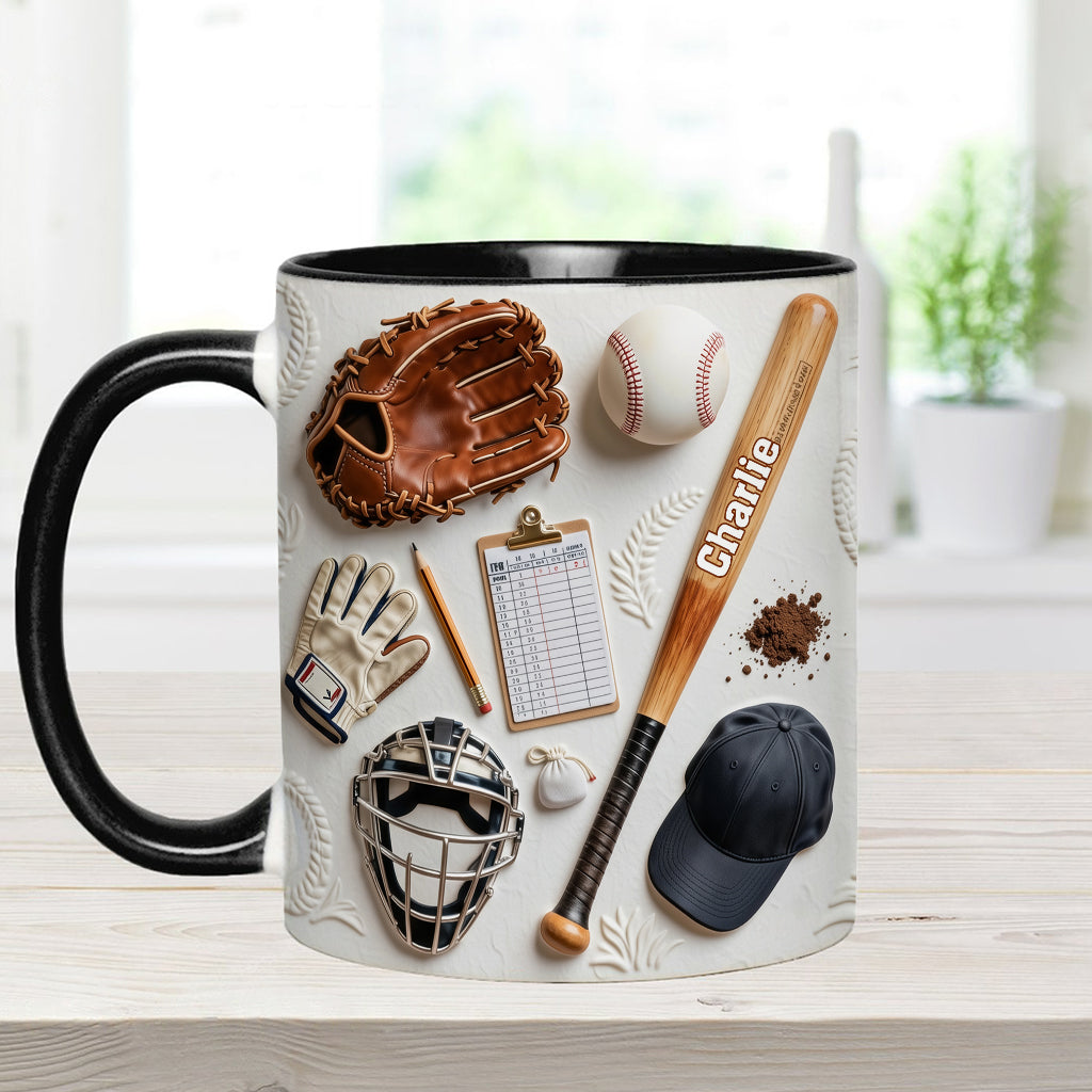 Love Baseball - Personalized Baseball Accent Mug & Coaster