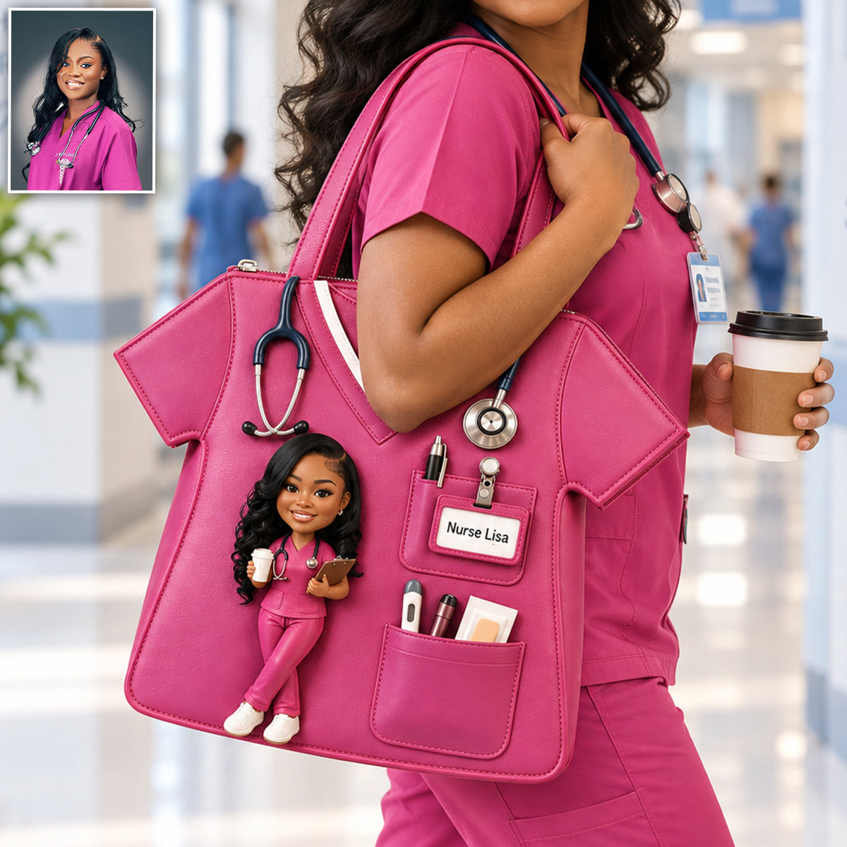 Best Nurse Ever - Personalized Nurse Custom Shape Tote Bag