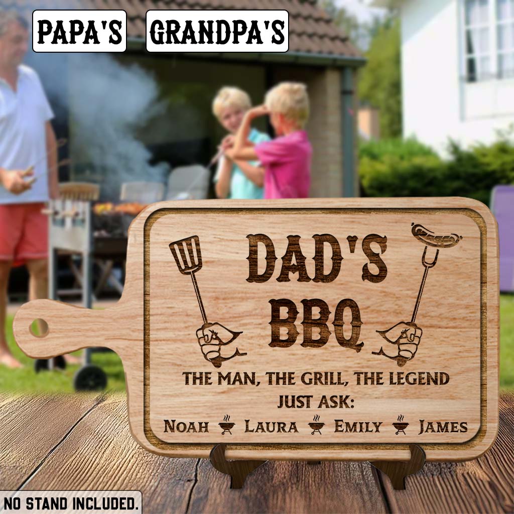Papas Grillparty – Personalisiertes Schneidebrett für Väter
