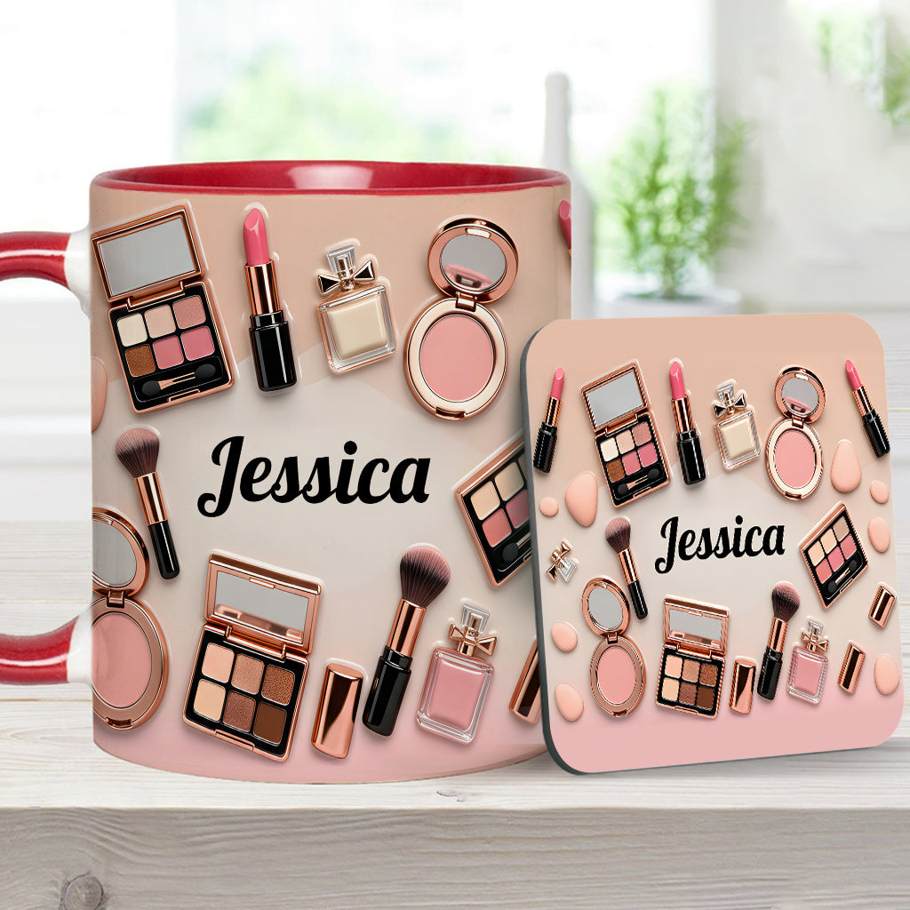 Makeup Artist - Personalized Makeup Accent Mug & Coaster
