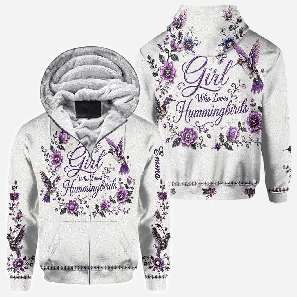 Just A Girl Who Loves Hummingbirds - Personalized Hummingbird All Over Shirt