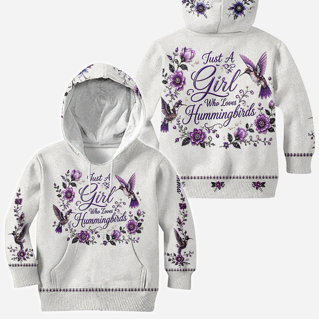 Just A Girl Who Loves Hummingbirds - Personalized Hummingbird All Over Shirt