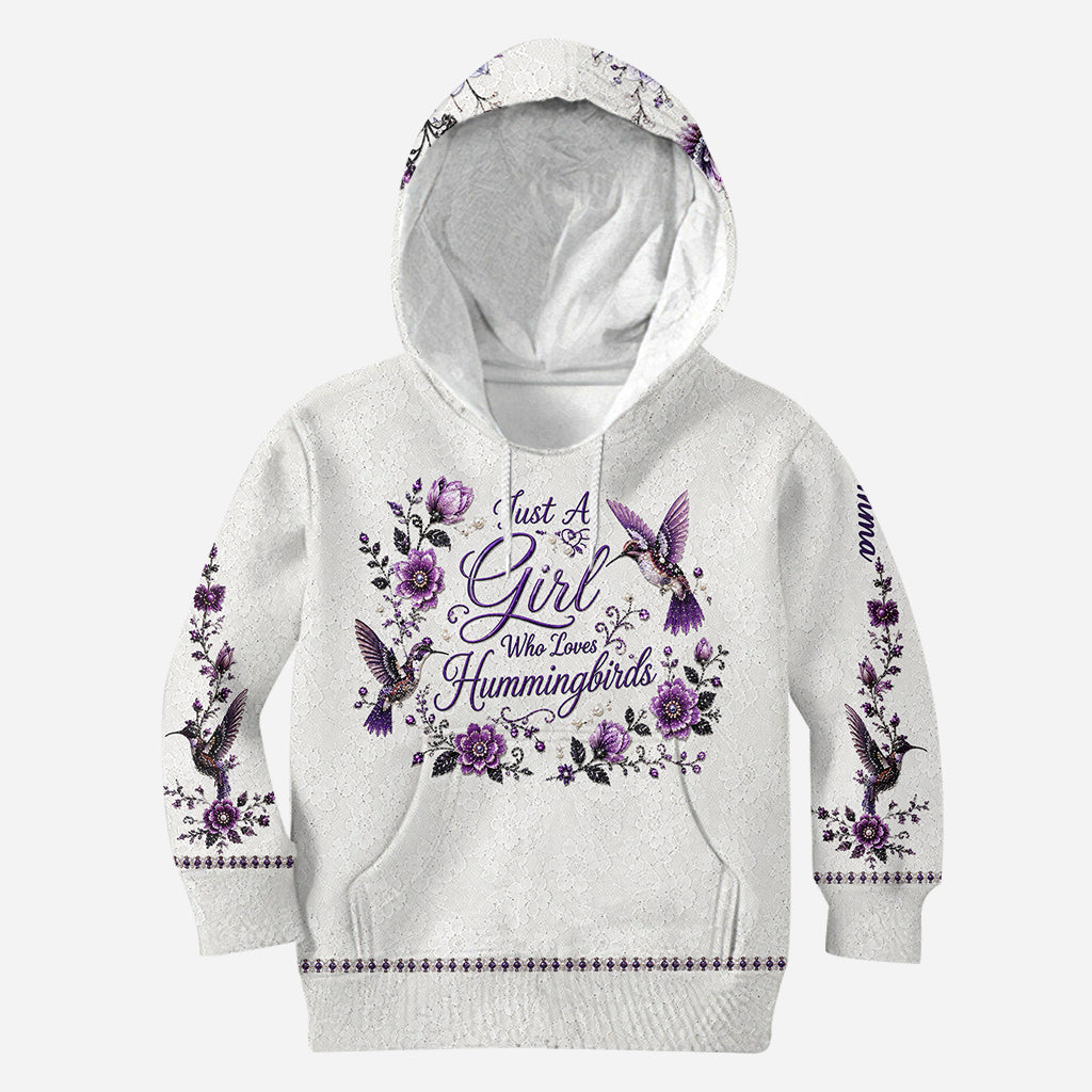 Just A Girl Who Loves Hummingbirds - Personalized Hummingbird All Over Shirt