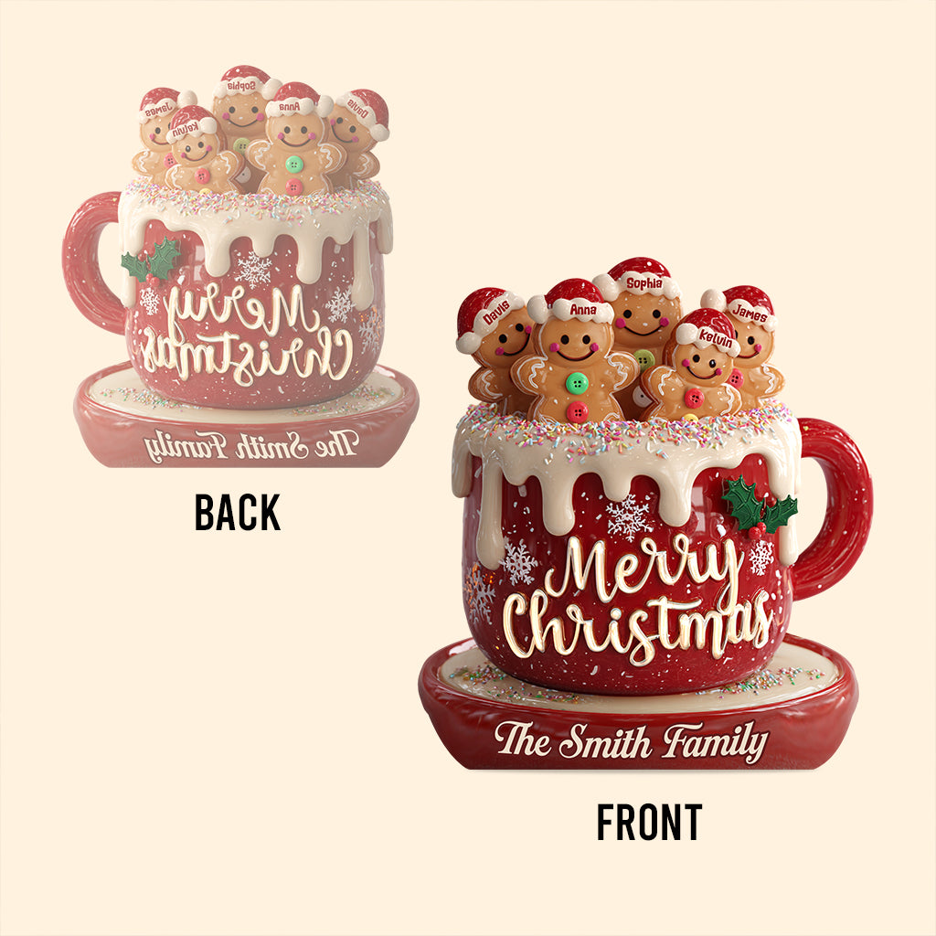 Merry Christmas - Personalized Family Custom Shaped Acrylic Plaque