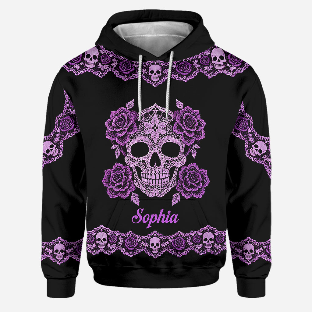 Floral Skull - Personalisierter Skull Hoodie und Leggings