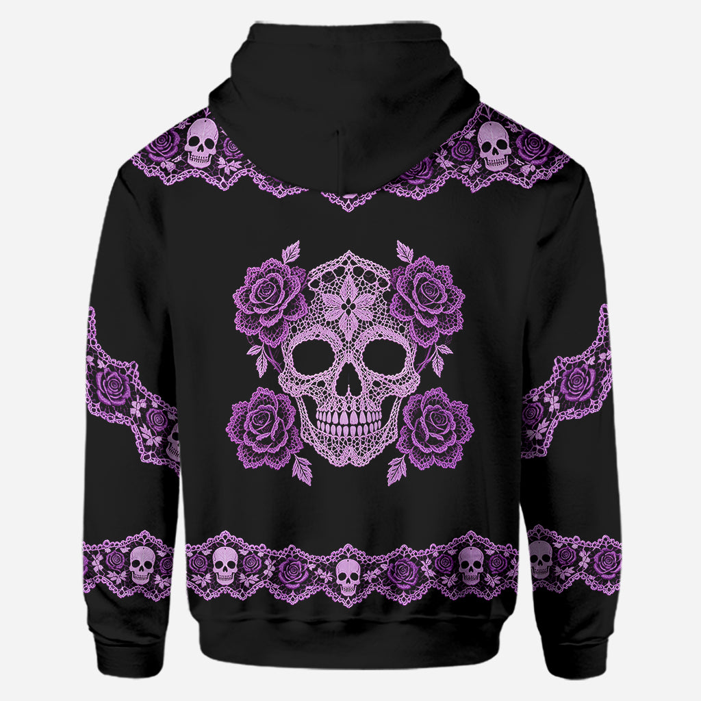 Floral Skull - Personalisierter Skull Hoodie und Leggings
