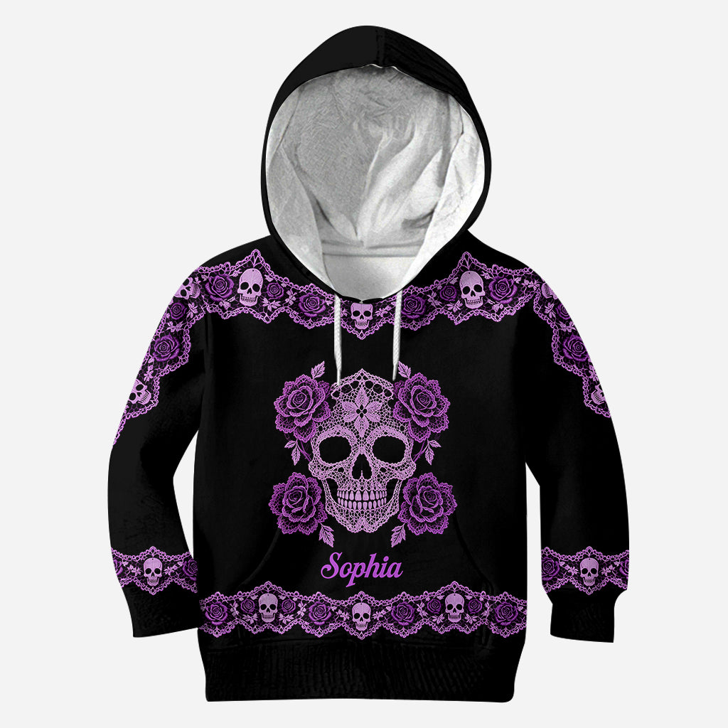 Floral Skull - Personalisierter Skull Hoodie und Leggings