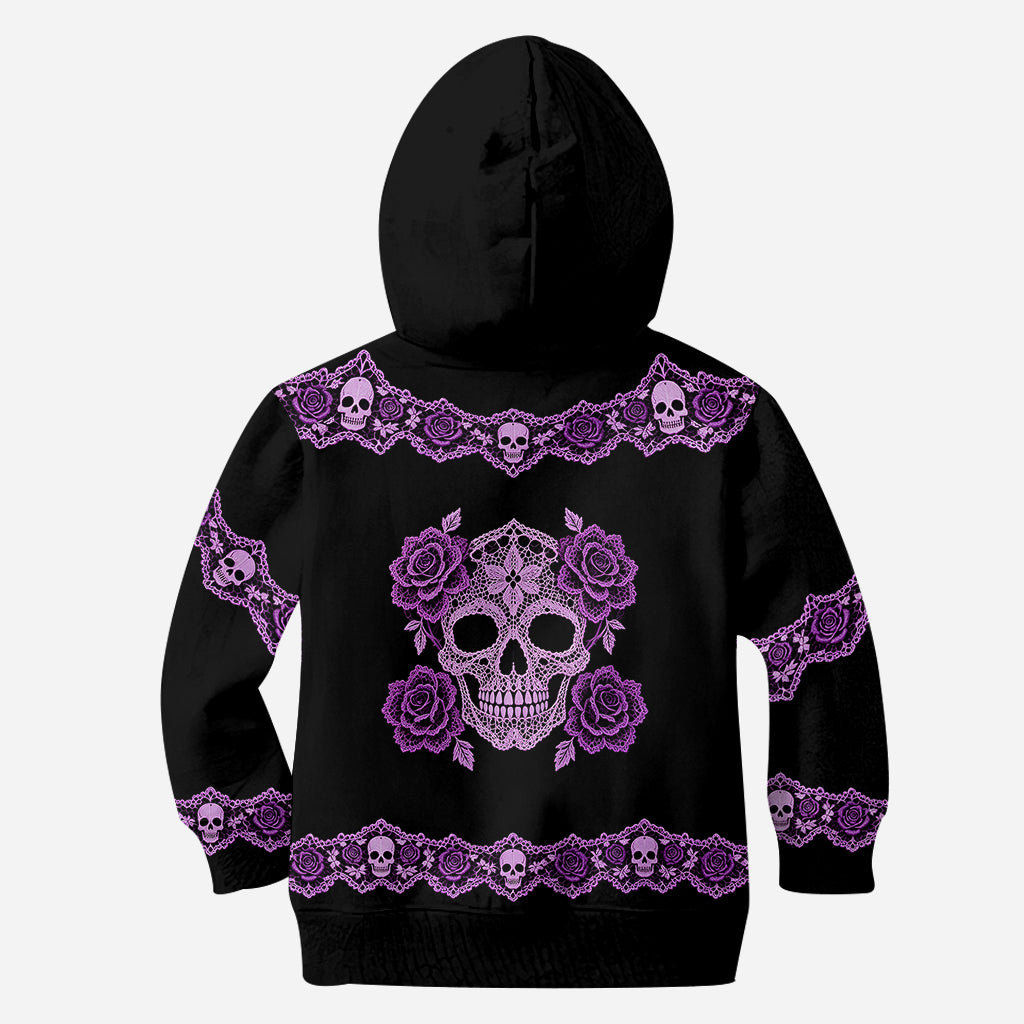 Floral Skull - Personalisierter Skull Hoodie und Leggings