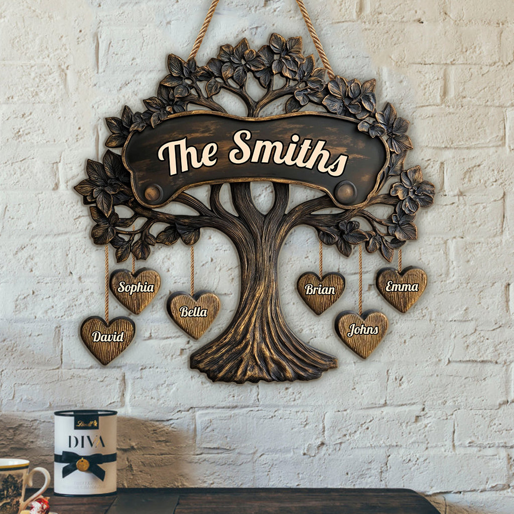 Stammbaum – Personalisiertes Familienschild aus Palettenholz