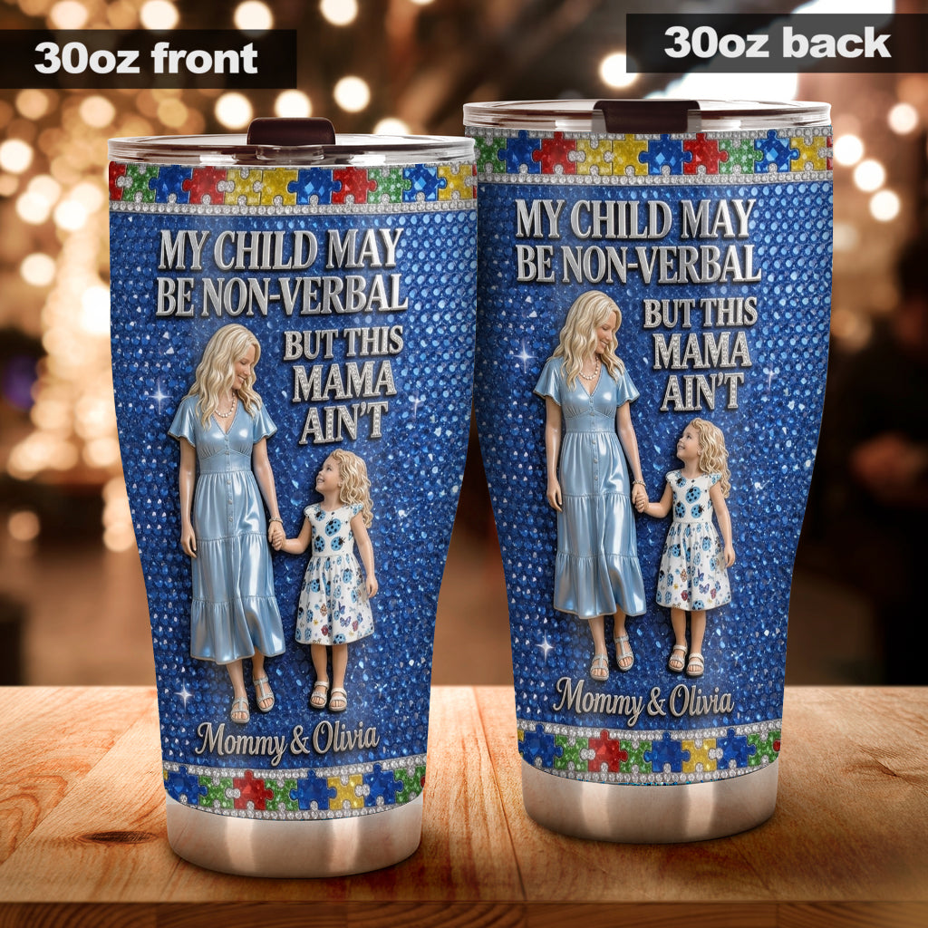 Spritziger blauer Puzzle - Personalisierter Autism Awareness Becher