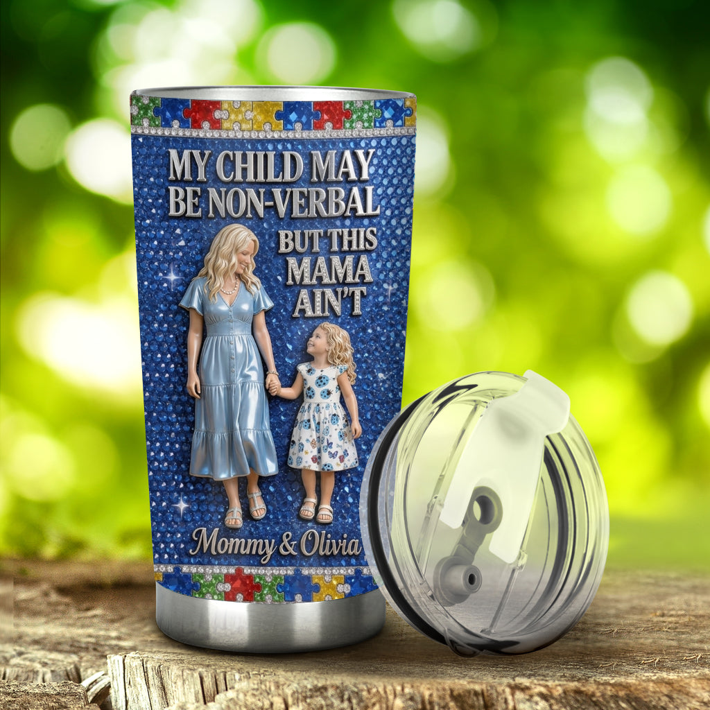 Spritziger blauer Puzzle - Personalisierter Autism Awareness Becher