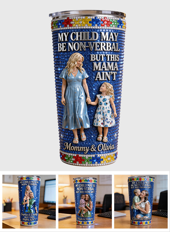 Spritziger blauer Puzzle - Personalisierter Autism Awareness Becher