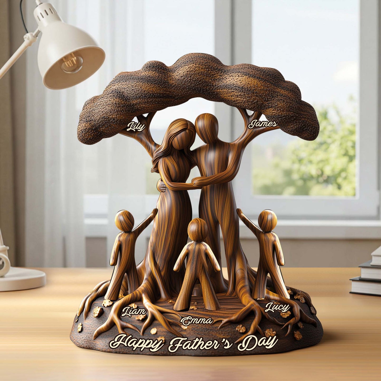 To Us You're The World - Personalized Father Custom Shaped Plaque