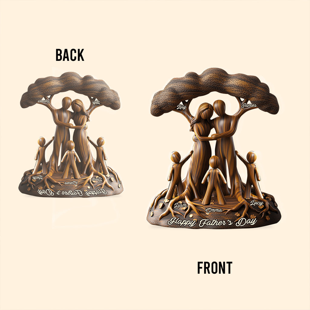 To Us You're The World - Personalized Father Custom Shaped Plaque