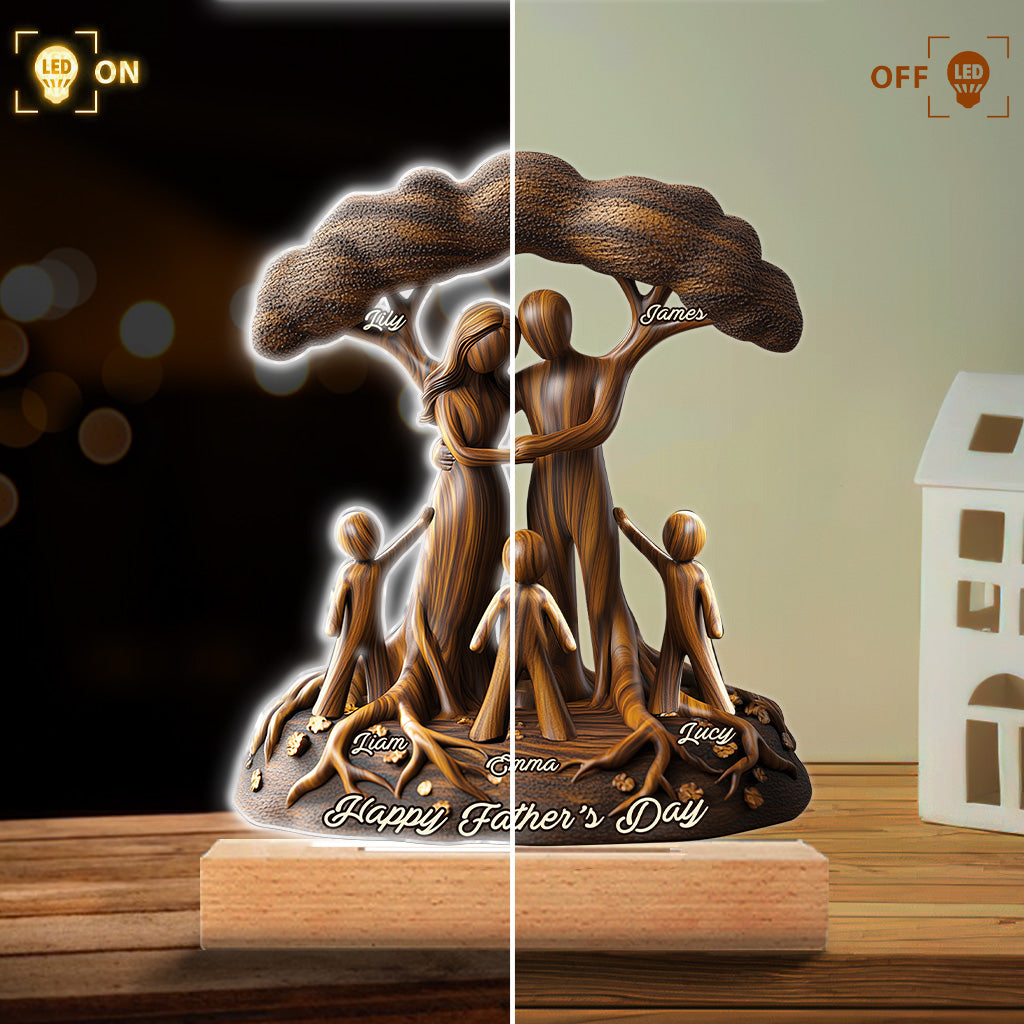 To Us You're The World - Personalized Father Custom Shaped Plaque